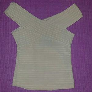 Off shoulder peachy top